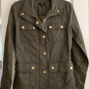J Crew Downtown Field Jacket Waxed Cotton